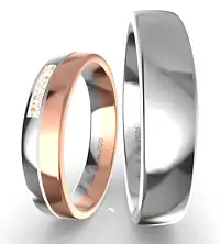 Ringe aus 333 Weißgold & 333 Rotgold 